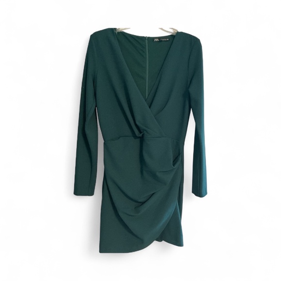 Zara Dresses & Skirts - Zara Green Pencil Sheath Dress Size Medium 3/4 Sleeve Size 8 Bodycon